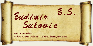 Budimir Šulović vizit kartica